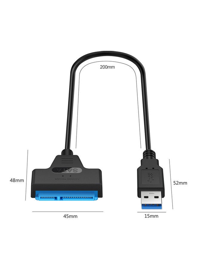 كابل محول من Type-C إلى SATA أسود - Image 4